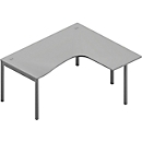 ARLON-OFFICE L-desk, W 1600 x D 1200 x H 730 mm, luminous grey