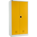 Armario ambiental Schäfer Shop Select, ancho 950 x fondo 500 x alto 1935 mm, 4 bandejas de 18 litros cada una, gris claro/amarillo dorado