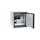 Armario bajo de seguridad tipo 90 asecos UB-T-90, puerta con bisagras, tope a la derecha, frontal gris claro, ancho 593 x fondo 502 x alto 600 mm