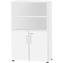 Armario combinado Schäfer Shop Select SET UP, 4 OH, An 800 x P 420 x Al 1514 mm, blanco/blanco