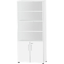 Armario combinado Schäfer Shop Select SET UP, 6 OH, An 800 x P 420 x Al 2240 mm, blanco/blanco