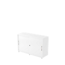 Armario de puertas correderas, 2 AA, An 1200 x P 400 x Al 748 mm, blanco/blanco