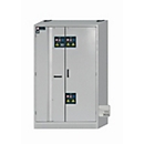 Armario de seguridad combinado tipo 30 asecos K-PHOENIX-30, puertas batientes y plegables con sistema de fijación, frontal gris luminoso, An 1202 x P 598 x Al 1968 mm