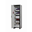 Armario de seguridad tipo 30 asecos Q-CLASSIC-30, puerta batiente, bisagra a la izquierda, frontal amarillo de seguridad, An 564 x P 620 x Al 1947 mm