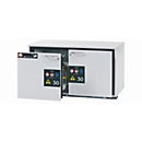 Armario de seguridad tipo 30 asecos UB-S-30, 2 cajones, frontal gris claro, AN 1102 x F 574 x AL 600 mm