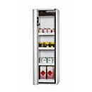 Armario de seguridad tipo 90 asecos S-PHOENIX touchless-90, puerta plegable autom. con sensor, bisagra a la izquierda, frontal gris luminoso, An 596 x P 616 x Al 1968 mm