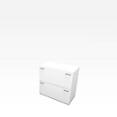 Armario HR X-TIME-WORK, 2 extraíbles, 860 x 430 x 860 mm, blanco/blanco