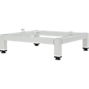 Armazón inferior para casillero cubo, An 380 x P 370 x Al 100 mm, con 4 patas, desmontado, acero, gris luminoso RAL 7035
