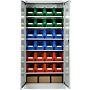 Armoire à fournitures MSI 2409, avec 24 bacs, gris clair  