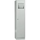 Armoire à linge, compartiment de 400 mm, clapet basculant, verrouillable, gris clair