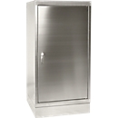 Armoire à outillage, inox, hauteur 1050 mm, 1 tiroir, 2 étagères