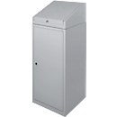 Armoire à outils avec bureau, porte à charnières, 2 étagères, 1 tiroir, L 500 x P 500 x H 1200 mm, verrouillable, aluminium blanc 