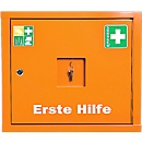 Armoire à pharmacie Juniorsafe Plus + kit d'extension, norme DIN 13 157, l. 490 x P 200 x H 420 mm, avec contenu et accessoires, orange