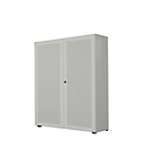 Armoire à portes battantes, 2 portes, surface acoustique, 1000 x 1930 mm, 5 HC, argent