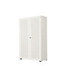 Armoire à portes battantes, 2 portes, surface acoustique, 800 x 1930 mm, 5 HC, blanc