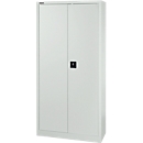 Armoire à portes battantes - en métal - l. 950 x P 400 x H 1935 mm - gris clair et gris clair - (livrée sans aménagement intérieur) - notre marque Schäfer Shop