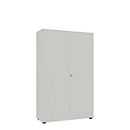 Armoire à portes battantes, l. 1000 mm, 5 HC, argent