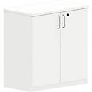 Armoire à portes battantes NEVADA - en bois - l. 800 x P 445 x H 825 mm - 2 HC - blanc
