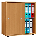 Armoire à portes coulissantes 2 HC, L 700 x P 400 x H 740 mmhêtre