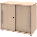 Armoire à portes coulissantes BARI, 1 étagère, serrure, l. 800 x P 430 x H 720 mm, coloris érable