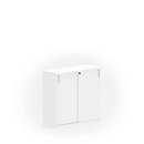 Armoire à portes coulissantes NEVADA - bois - L 1200 x P 445 x H 1155 mm - 3 HC - blanc