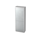 Armoire à rideau coulissant 5 HC, l. 800 x P 420 mm, gris clair