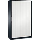 Armoire à rideau coulissant ASISTO C 3000, 5 hauteurs de classeur, avec rideau coulissant acoustique, 1200 mm de large,
