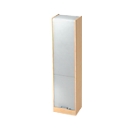 Armoire à rideau coulissant TARVIS, 5 hauteurs de classeur, verrouillable, l. 500 x P 400 x H 2004 mm, coloris érable/alu argent