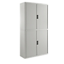 Armoire à rideaux - l. 1100 x P 415 x H 2040 mm - gris/gris