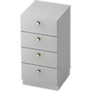 Armoire à tiroirs, 2 HC, l. 400 x P 420 mm, gris clair