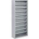 Armoire d'atelier - l. 700 x P 300 x H 1690 mm - 9 étagères - sans bacs - avec portes - alu blanc