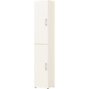 Armoire de bureau TEMPIO, en bois, 2 portes, 6 OH, L 400 x P 340 x H 2130 mm, blanc/blanc
