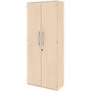 Armoire de classement BARI, 6 hauteurs de classeurs, avec cloison médiane, l. 1000 x P 430 x H 2174 mm, érable/érable/alu