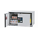 Armoire de sécurité de type 90 asecos UB-ST-90, 1 tiroir, 1 porte battante, charnière à gauche, façade gris clair, L 1102 x P 502 x H 600 mm