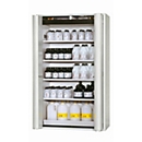 Armoire de stockage de sécurité de type 90 asecos S-PHOENIX-90, portes pliantes avec système d'arrêt de porte, façade gris clair, L 1196 x P 616 x H 1968 mm