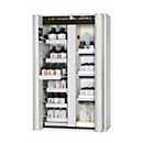 Armoire de stockage de sécurité de type 90 asecos S-PHOENIX-90, portes pliantes avec système d'arrêt de porte, façade gris clair, L 1196 x P 616 x H 1968 mm