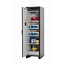 Armoire de stockage de sécurité type 30 asecos Q-CLASSIC-30, porte à charnières, charnière à gauche, sécurité avant jaune, L 564 x P 620 x H 1947 mm