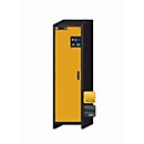 Armoire de stockage de sécurité type 30 asecos Q-CLASSIC-30, porte à charnières, charnière à gauche, sécurité avant jaune, L 564 x P 620 x H 1947 mm