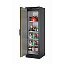 Armoire de stockage de sécurité type 90 asecos Q-CLASSIC-90, porte à charnière, charnière à gauche, façade en jaune de sécurité, L 599 x P 615 x H 1953 mm