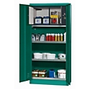 armoire de stockage environnemental asecos E-PSM-UF, portes à charnières, façade vert turquoise, L 950 x P 500 x H 1950 mm