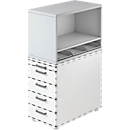 Armoire étagères à poser TOPAS LINE, pour caissons fixes, 1 étagère, gris clair