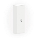 Armoire NEVADA, 6 HC, portes en bois, l. 800 x P 445 x H 2220 mm, blanc 