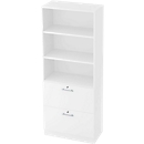 Armoire ULM, avec tiroirs à dossiers suspendus, 3 HC, H 2004 x l. 800 x P 420 mm, blanc/blanc