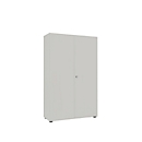 Armoire-vestiaire, 2 portes, l. 100 cm, 5 HC, argent