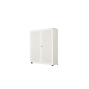Armoire-vestiaire, 2 portes, l. 100 cm, 5 HC, blanc