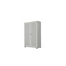 Armoire-vestiaire, 2 portes, l. 80 cm, 5 HC, alu blanc