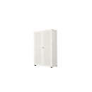 Armoire-vestiaire, 2 portes, l. 80 cm, 5 HC, blanc