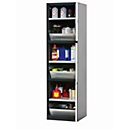 asecos CS-CLASSIC-MultiRisk chemische opslagkast, scharnierende deuren, zuiver wit front, B 545 x D 520 x H 1950 mm