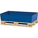 ASECOS pallet sump tray, steel, 200 l sump capacity, W 815 x D 1235 x H 255 mm, painted