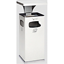 Ashtray bin B32, w. lid, incl. inside insert, white